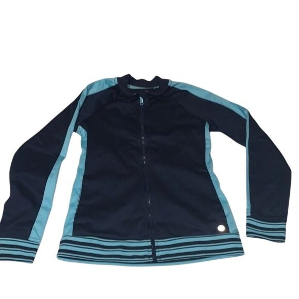 Avia Kids Navy & Light Blue Athletic Zip-Up Jacket Size M (7-8)